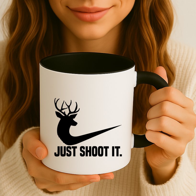 Just Shoot It Funny Deer Hunting Xmas HunterS Humor Gift Mug