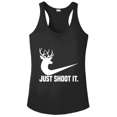 Just Shoot It Funny Deer Hunting Xmas HunterS Humor Gift Ladies PosiCharge Competitor Racerback Tank