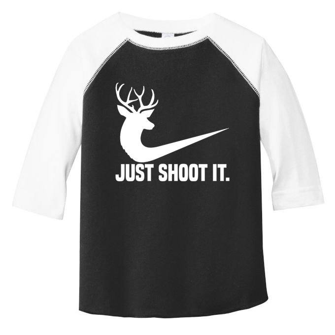Just Shoot It Funny Deer Hunting Xmas HunterS Humor Gift Toddler Fine Jersey T-Shirt