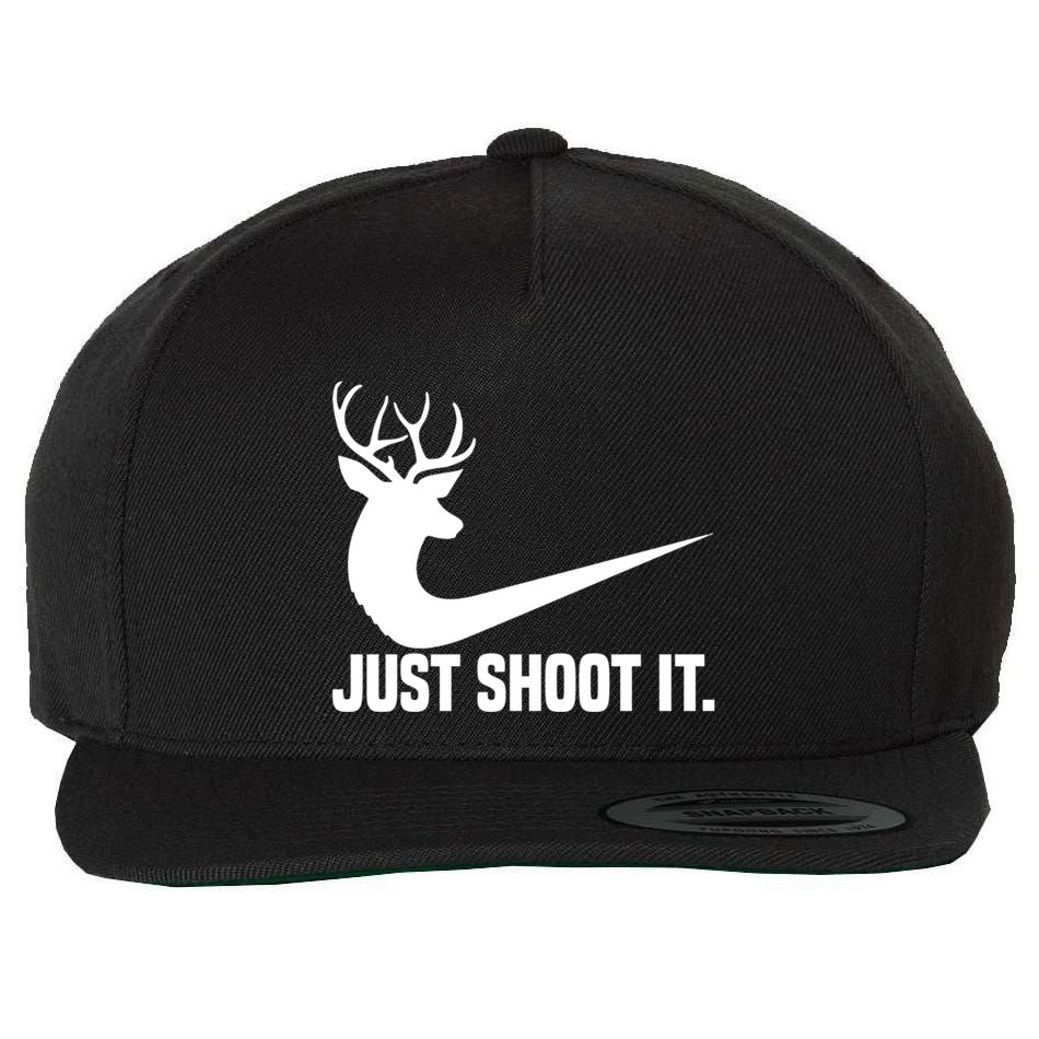 Just Shoot It Funny Deer Hunting Xmas HunterS Humor Gift Wool Snapback Cap