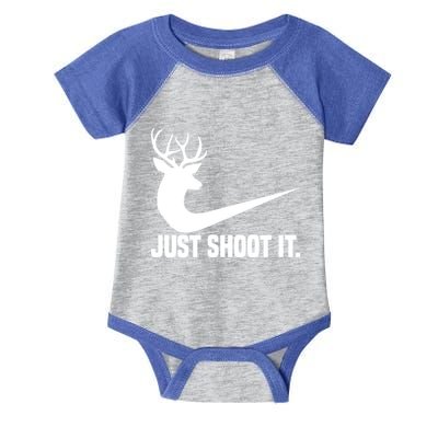 Just Shoot It Funny Deer Hunting Xmas HunterS Humor Gift Infant Baby Jersey Bodysuit