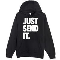 Just Send It. Funny Saying Premium Pullover Hoodie