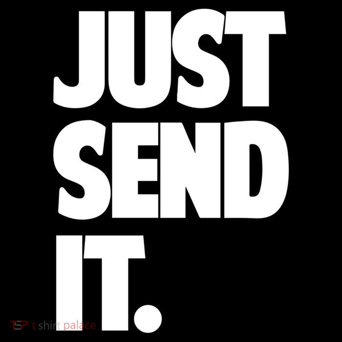 Just Send It. Funny Saying Sustainable Knit Beanie