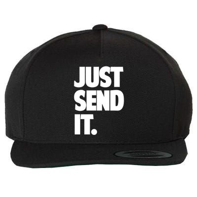 Just Send It. Funny Saying Wool Snapback Cap