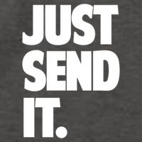 Just Send It. Funny Saying Vector Backpack