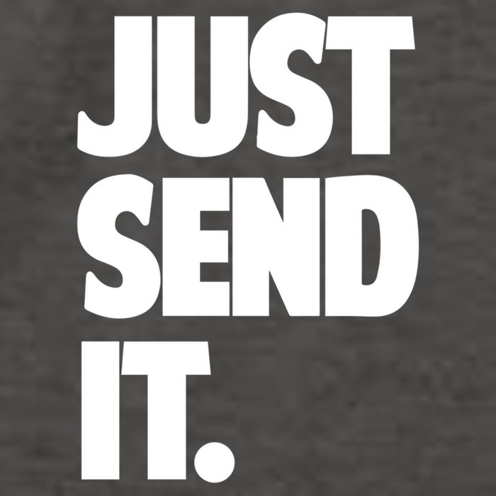 Just Send It. Funny Saying Vector Backpack
