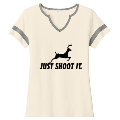 Just Shoot It Gear Venison Meat Ladies Halftime Notch Neck Tee