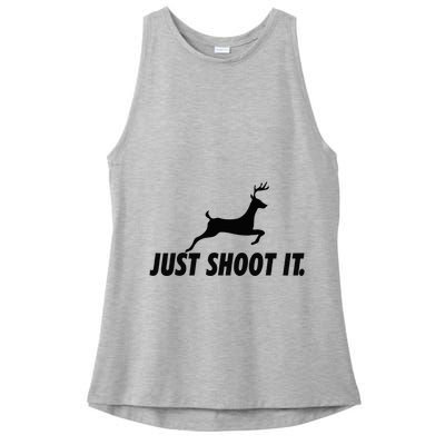Just Shoot It Gear Venison Meat Ladies PosiCharge Tri-Blend Wicking Tank