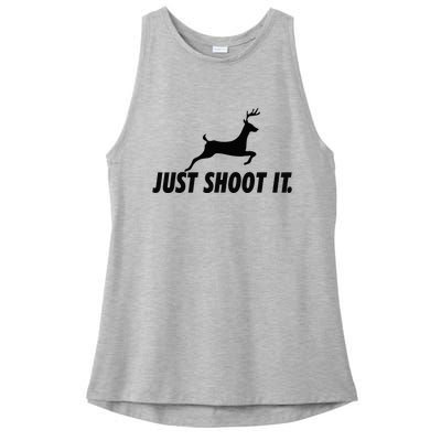 Just Shoot It Gear Venison Meat Ladies PosiCharge Tri-Blend Wicking Tank