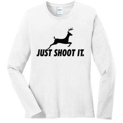 Just Shoot It Gear Venison Meat Ladies Long Sleeve Shirt