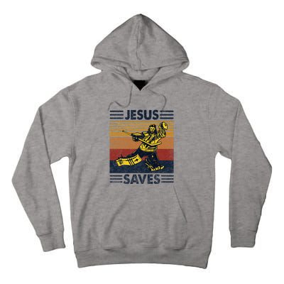 Jesus Saves Ice Hockey Goalie Sport Religious Christian Gift Tall Hoodie