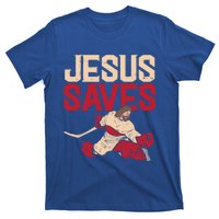 Jesus Saves Ice Hockey Goalie Sport Religious Christian Gift Great Gift T-Shirt