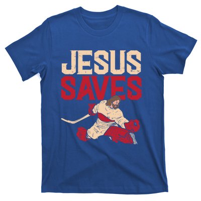 Jesus Saves Ice Hockey Goalie Sport Religious Christian Gift Great Gift T-Shirt