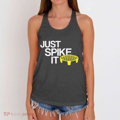 Just Spike It Spike Ball Spike Life Women's Knotted Racerback Tank