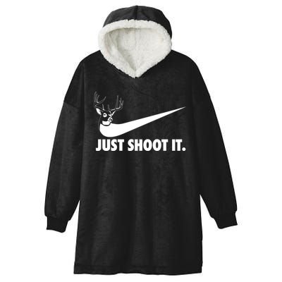 Just Shoot It Hunting Hooded Wearable Blanket