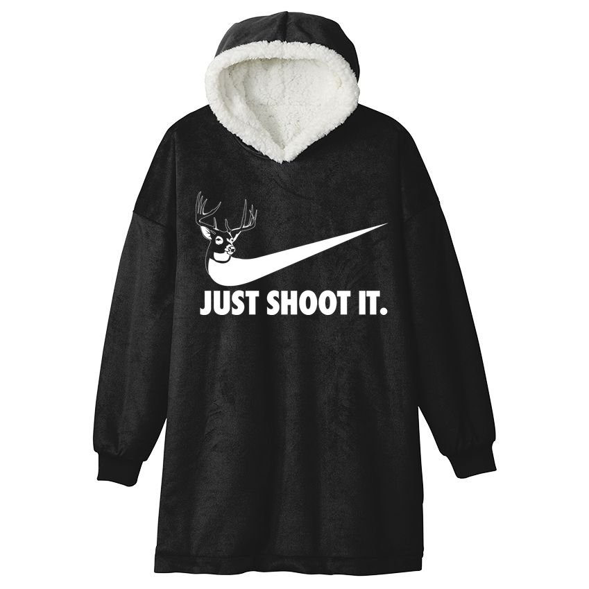 Just Shoot It Hunting Hooded Wearable Blanket