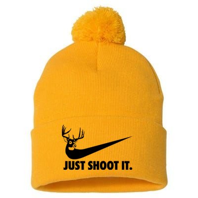Just Shoot It Hunting Pom Pom 12in Knit Beanie