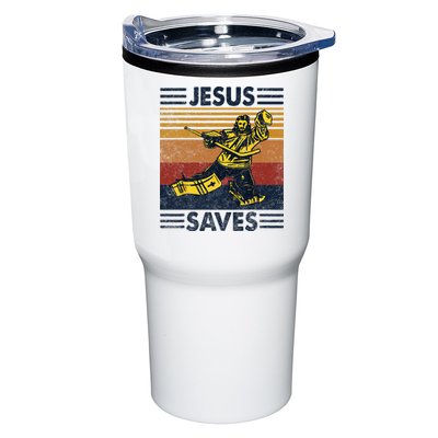 Jesus Saves Ice Hockey Goalie Sport Religious Christian Gift Tumbler
