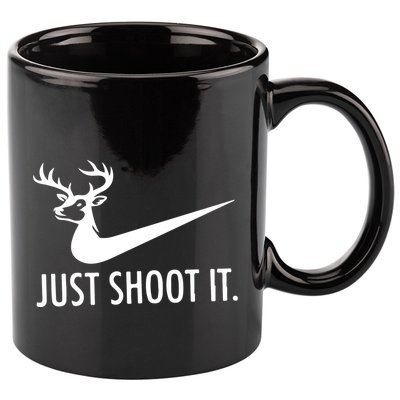 Just Shoot It Deer Hunting 11oz C Handle Ceramic Mug