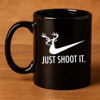 Just Shoot It Deer Hunting 11oz C Handle Ceramic Mug