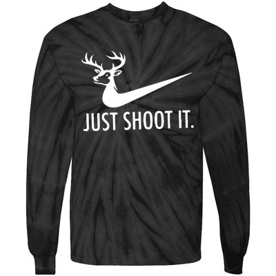 Just Shoot It Deer Hunting Tie-Dye Long Sleeve Shirt