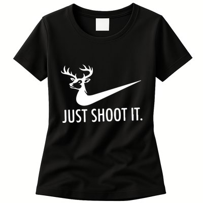 Just Shoot It Deer Hunting Womens T-Shirt