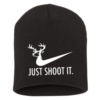 Just Shoot It Deer Hunting Short Acrylic Beanie
