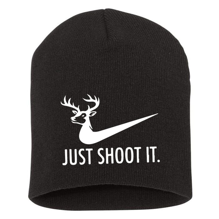 Just Shoot It Deer Hunting Short Acrylic Beanie