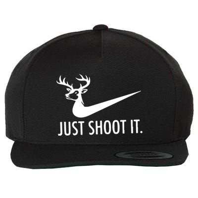 Just Shoot It Deer Hunting Wool Snapback Cap