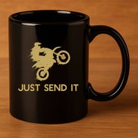 Just Send It Motocross 11oz C Handle Ceramic Mug