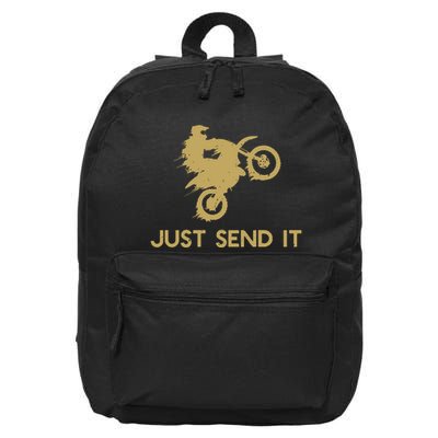 Just Send It Motocross 16 in Basic Backpack