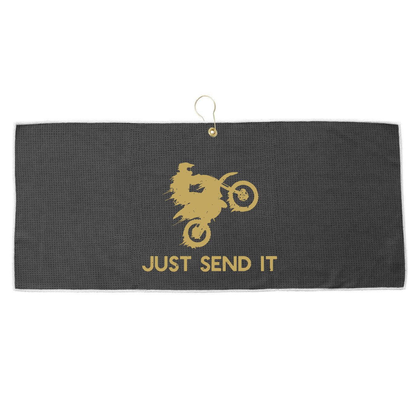 Just Send It Motocross Large Microfiber Waffle Golf Towel