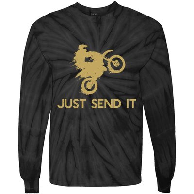 Just Send It Motocross Tie-Dye Long Sleeve Shirt
