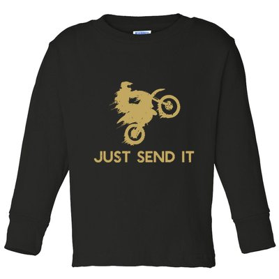 Just Send It Motocross Toddler Long Sleeve Shirt