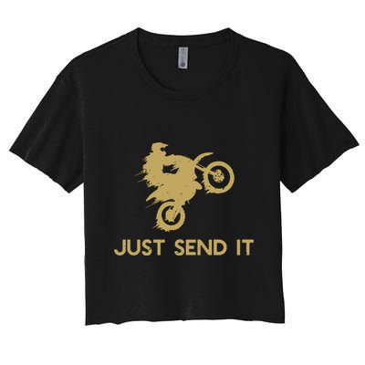 Just Send It Motocross Crop Top