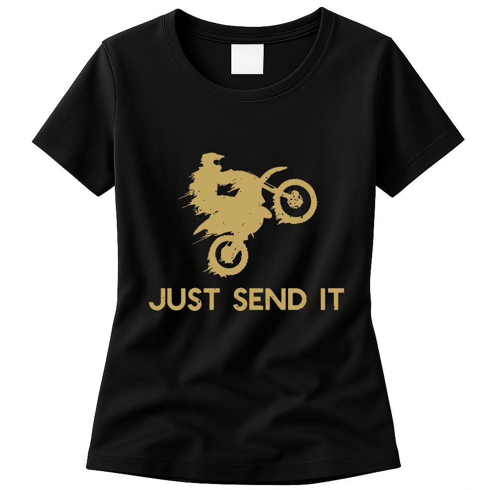 Just Send It Motocross Womens T-Shirt