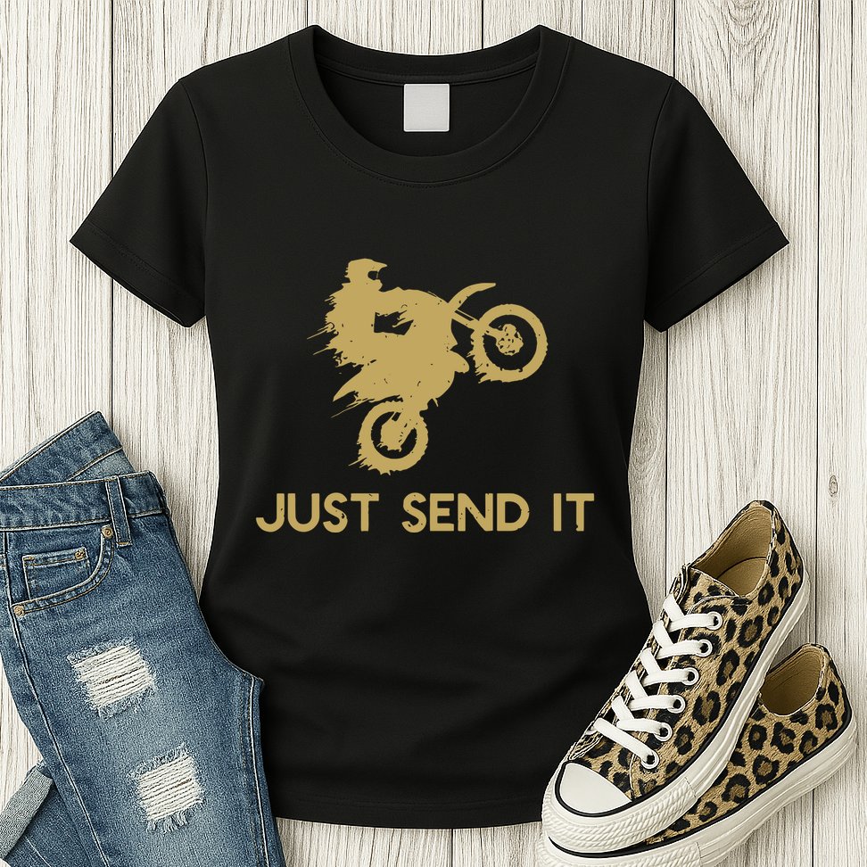 Just Send It Motocross Womens T-Shirt