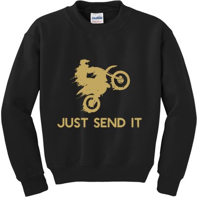 Just Send It Motocross Kids Sweatshirt