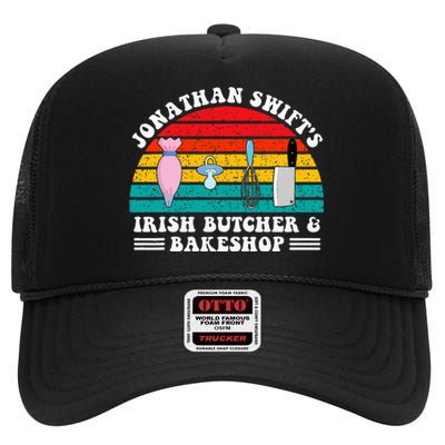 Jonathan SwiftS Irish Butcher & Bakeshop High Crown Mesh Back Trucker Hat