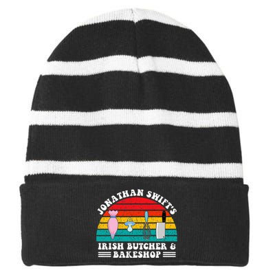 Jonathan SwiftS Irish Butcher & Bakeshop Striped Beanie with Solid Band