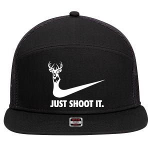 Just Shoot It. Hunting Season 7 Panel Mesh Trucker Snapback Hat