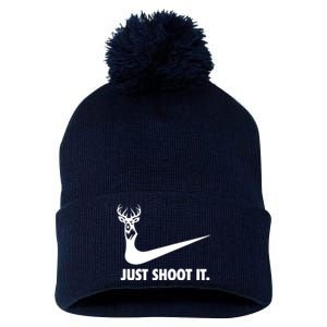 Just Shoot It. Hunting Season Pom Pom 12in Knit Beanie