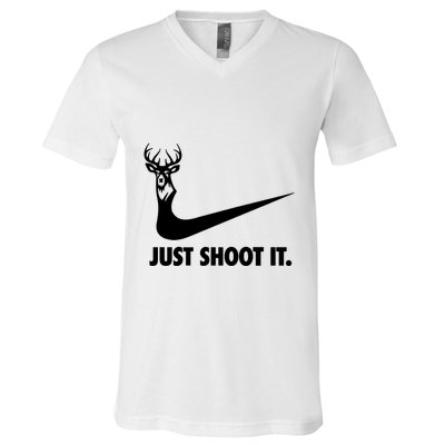 Just Shoot It. Hunting Season V-Neck T-Shirt