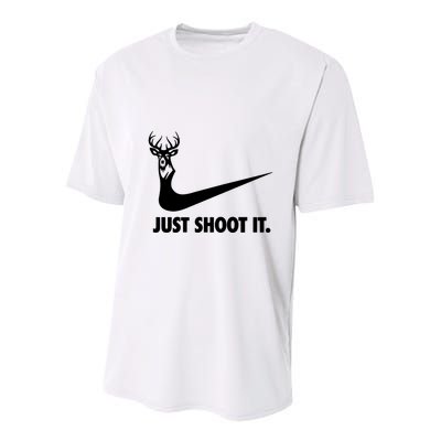 Just Shoot It. Hunting Season Youth Performance Sprint T-Shirt