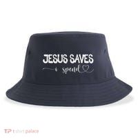 Jesus Saves I Spend Sustainable Bucket Hat