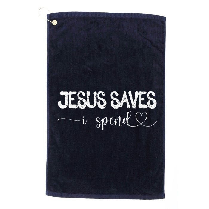 Jesus Saves I Spend Golf Towel