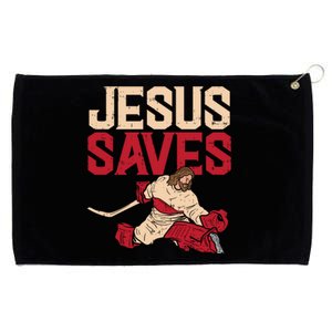 Jesus Saves Ice Hockey Goalie Sport Religious Christian Gift Great Gift Grommeted Golf Towel