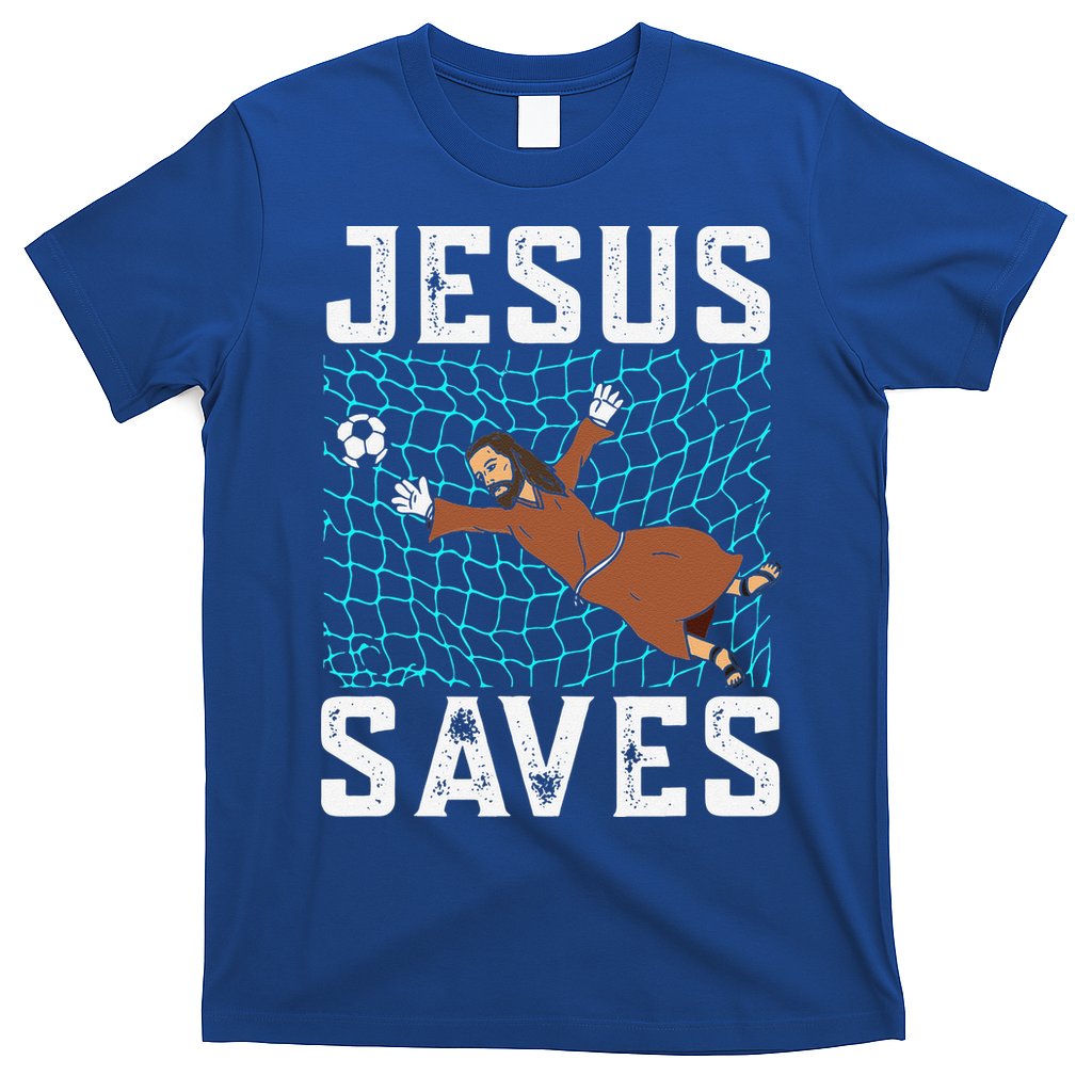 Jesus Saves I Christian Faith I Jesus Soccer Goalkeeper T-Shirt