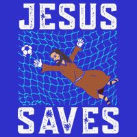 Jesus Saves I Christian Faith I Jesus Soccer Goalkeeper T-Shirt