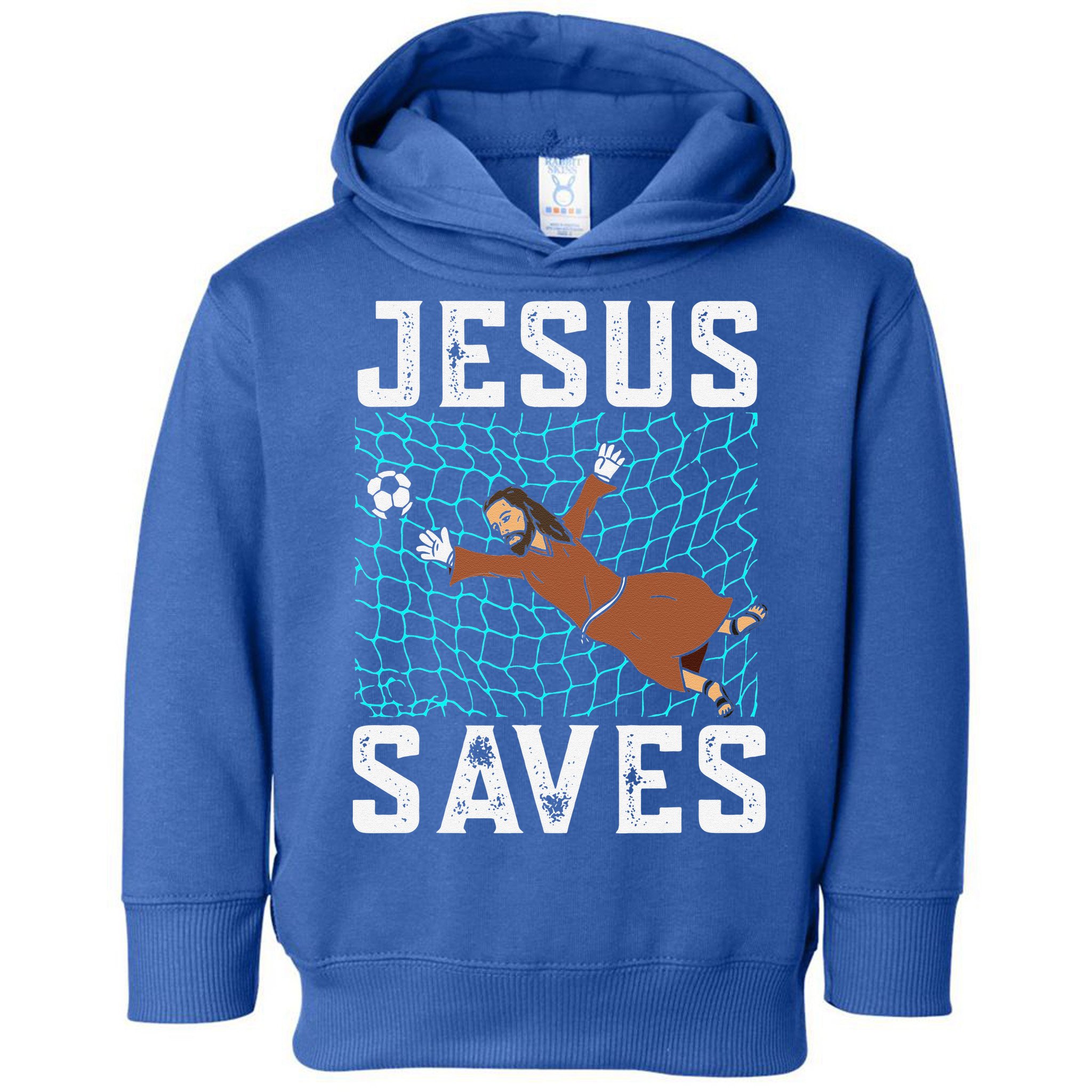 Jesus Saves I Christian Faith I Jesus Soccer Goalkeeper Toddler Hoodie
